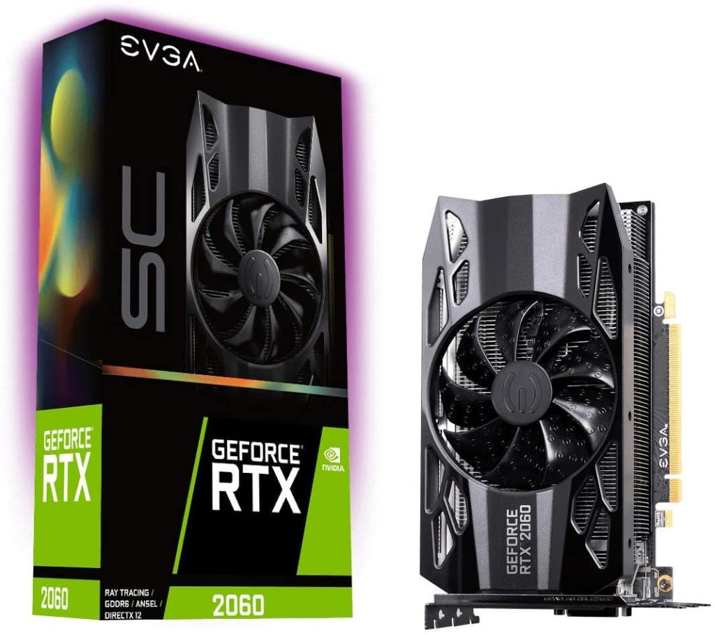 EVGA GeForce RTX 2060 SC, OVERCLOCKED, 2.75 Slot Extreme Cool, 70C Gaming